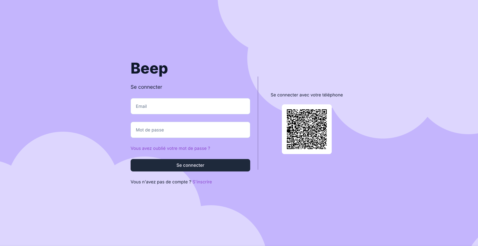 Beep login page