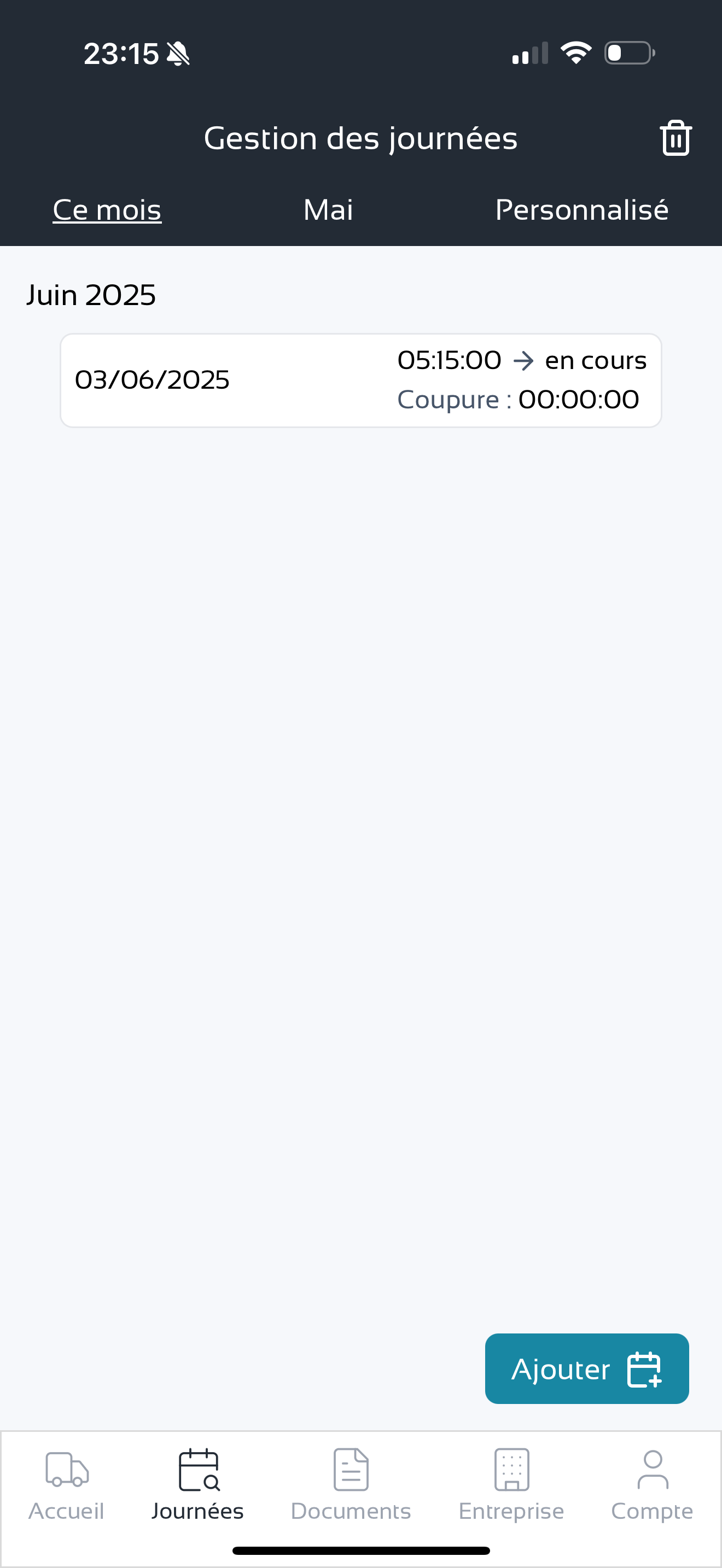 Plannify workday dashboard